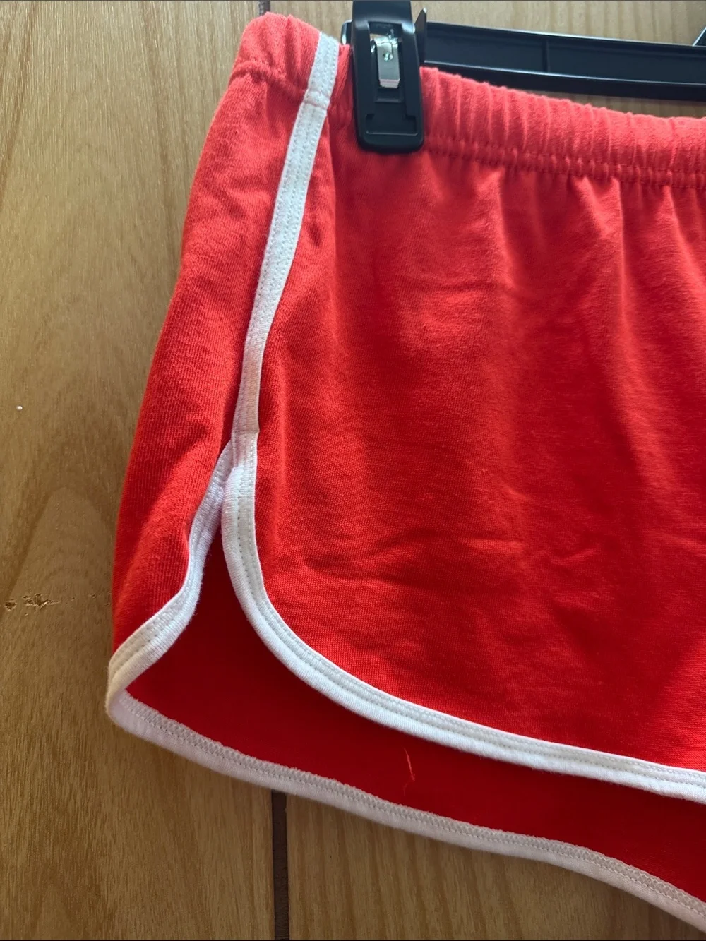 No Boundaries Red Athletic Shorts with White Piping - Picture 4 of 4